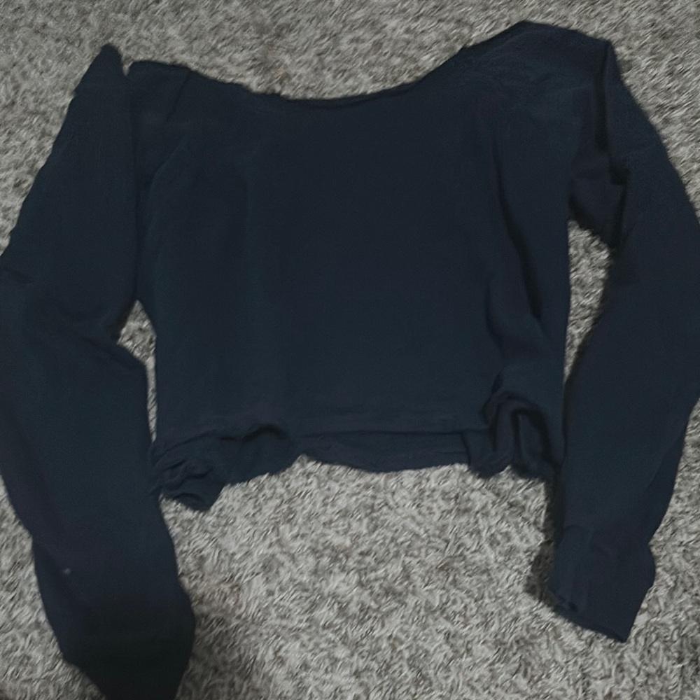 Women's navy blue Long Sleeve Top